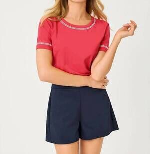 NEW LILLY PULITZER clairmont ladder lace knit top in paradise punch